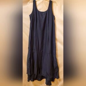 J Jill  Black 100% silk Crape fabric dress